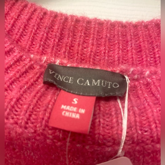 Vince Camuto Hot Pink and White Heart Print
Crew Neck Sweater Women's Size Small - Picture 4 of 4